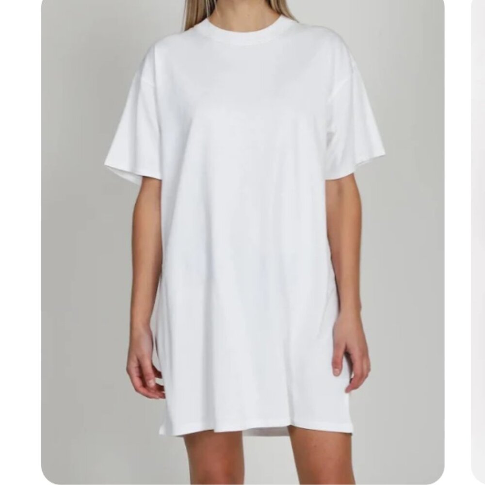 NWT Brunette The Label The Oversized Boxy Tee Dress | White | Size XS/S